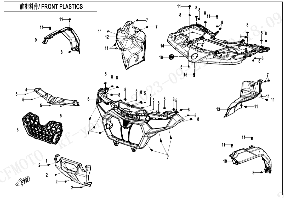 F04-1 FRONT PLASTICS