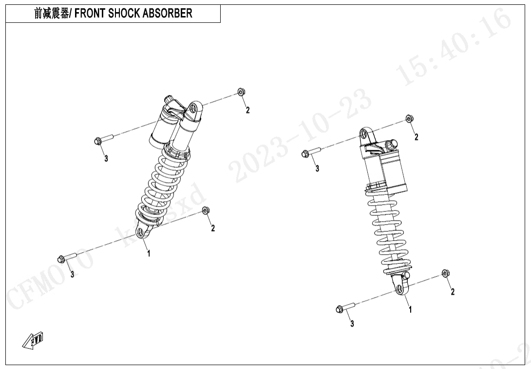 F05-2-A FRONT SHOCK ABSORBER(GAS,YuAn)