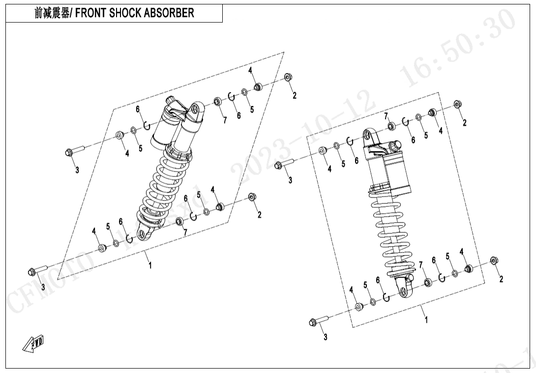 F05-2-B FRONT SHOCK ABSORBER(GAS,YiTong)