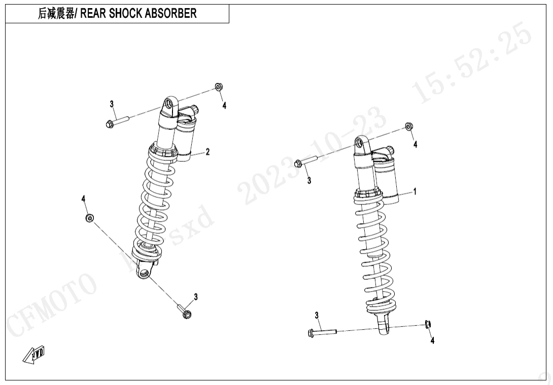F06-2-A REAR SHOCK ABSORBER(GAS,YuAn)