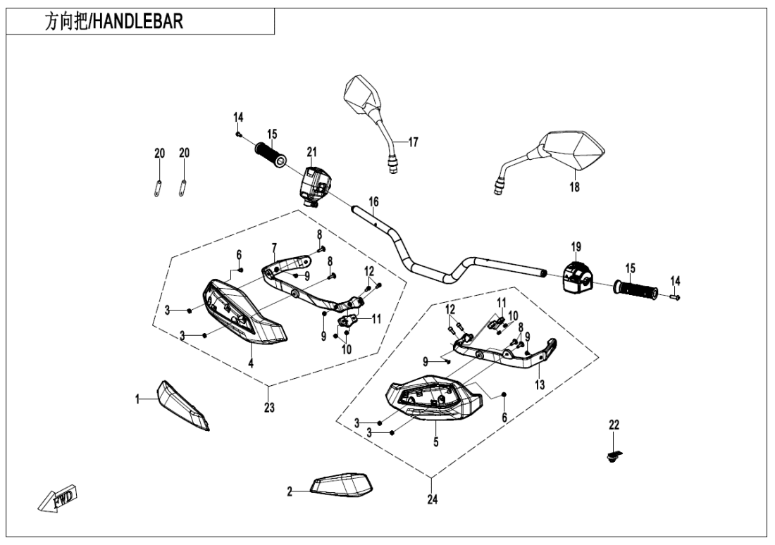 F10-1-V2 HANDLEBAR