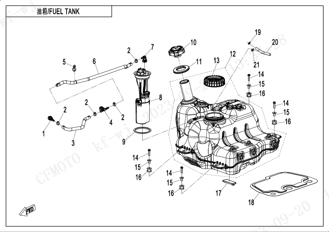 F12 FUEL TANK