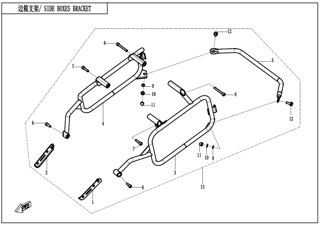 F22-1 SIDE BOX BRACKET