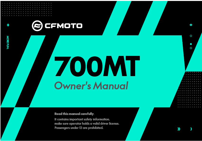 F38 OWNERS MANUAL
