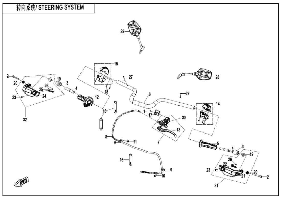 F10-B STEERING SYSTEM(TOURING)