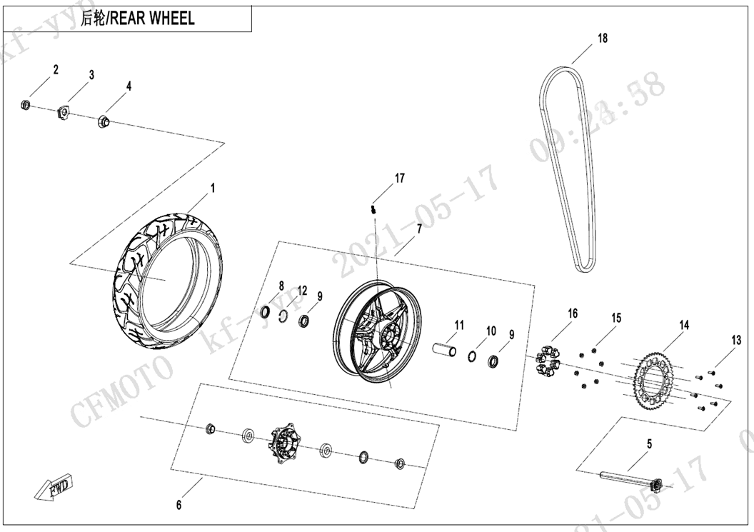F11-A REAR WHEEL(SPORT)