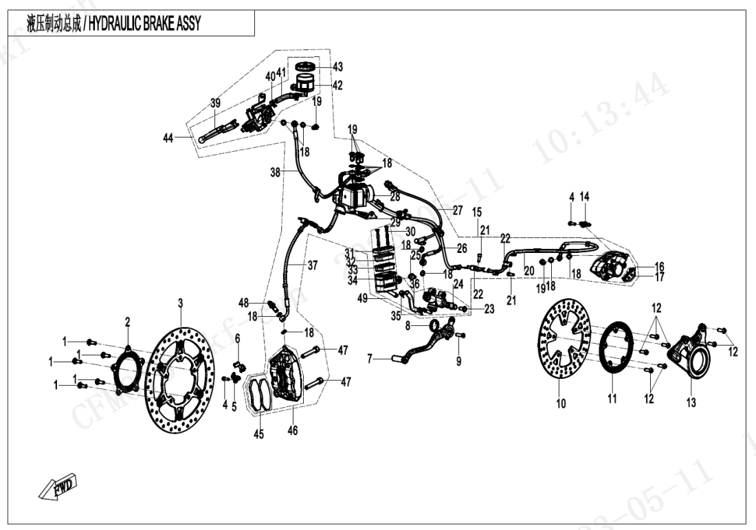 F08-A-V1 MAB BRAKE ASSY(BOSCH)
