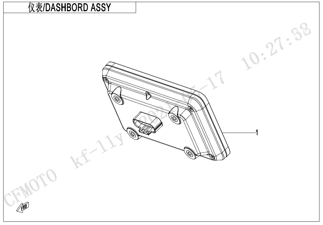 F17-A DASHBOARD ASSY(SPORT)