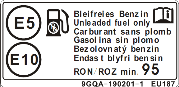 F19-6 WARNING LABEL, FUEL FILLING PORT
