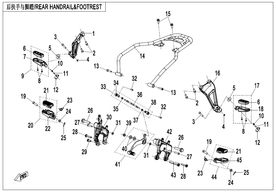 F14 REAR HANDRAIL@^FOOTREST