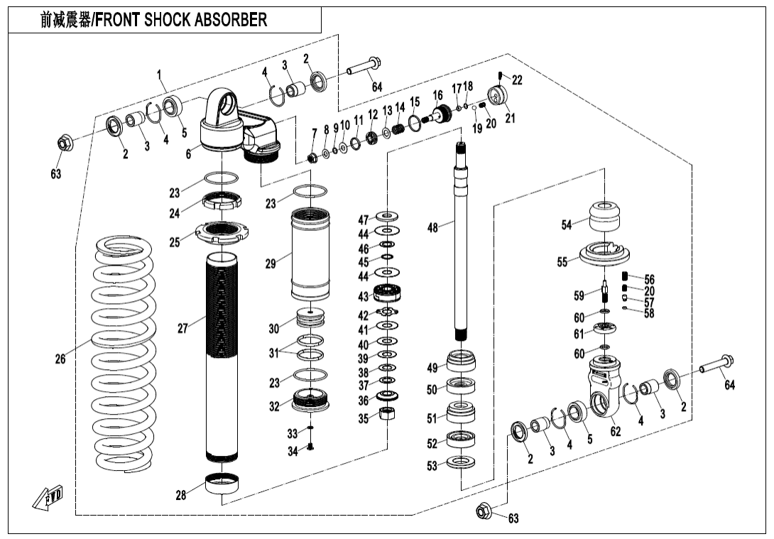 F05-2-B FRONT SHOCK ABSORBER(GAS,RUSSIA)