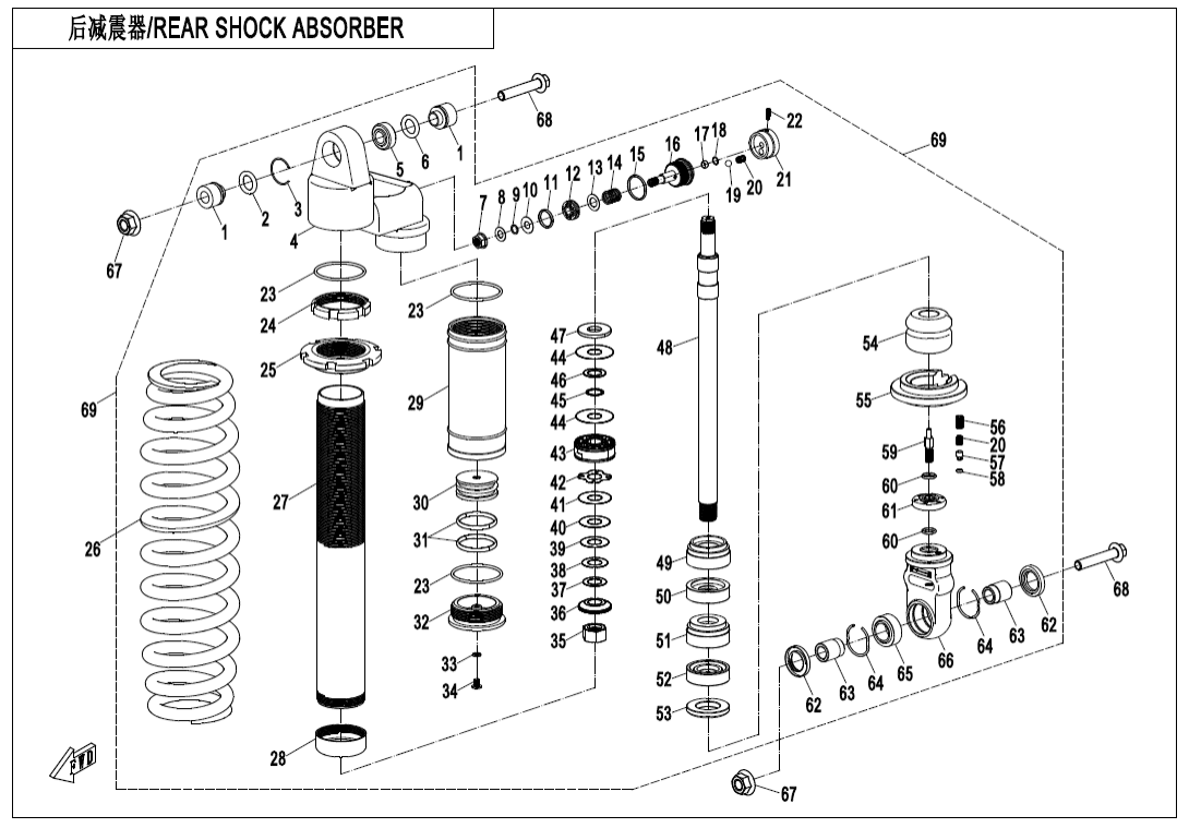 F06-2-B REAR SHOCK ABSORBER(GAS,RUSSIA)