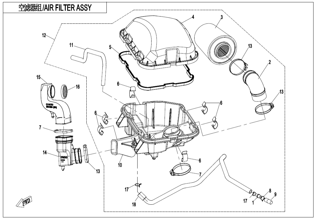 F41-V1 AIR FILTER ASSY.