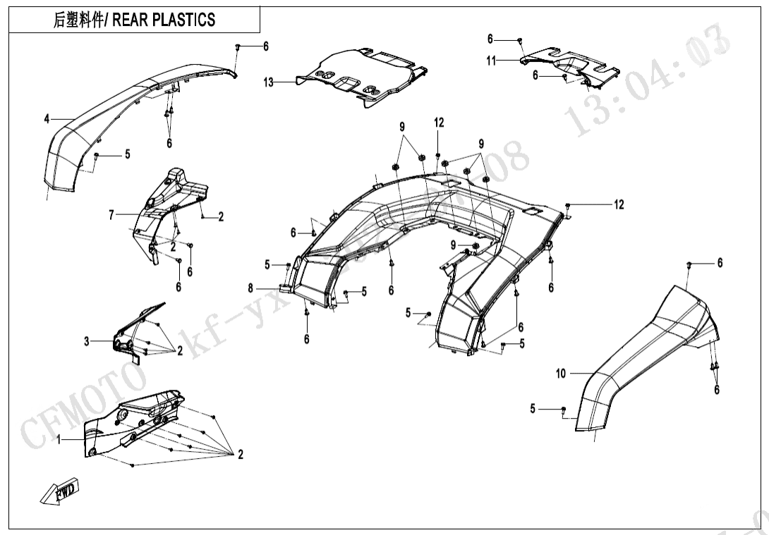 F04-5 REAR PLASTICS