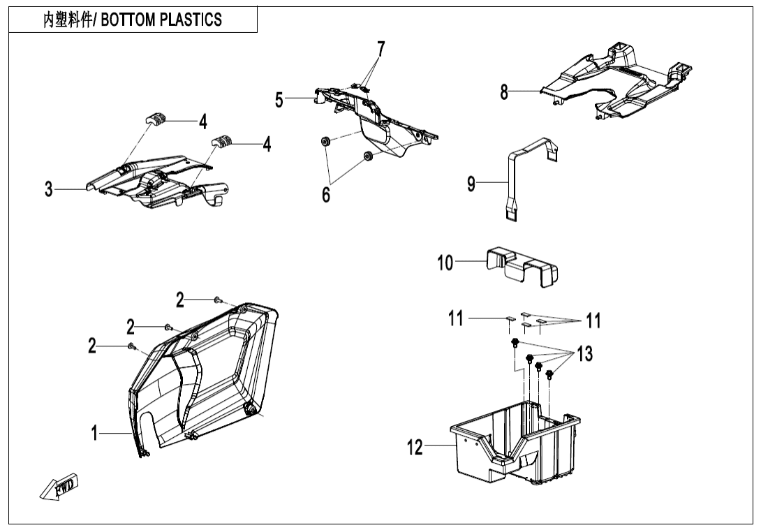 F04-8 BOTTOM PLASTICS