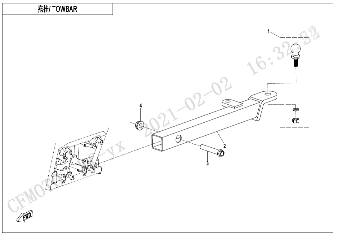 F40-A TOWBAR(BOLT CONNECTION)