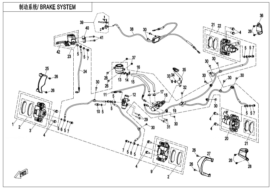 F08-B-V2 BRAKE SYSTEM(LH PARKING)