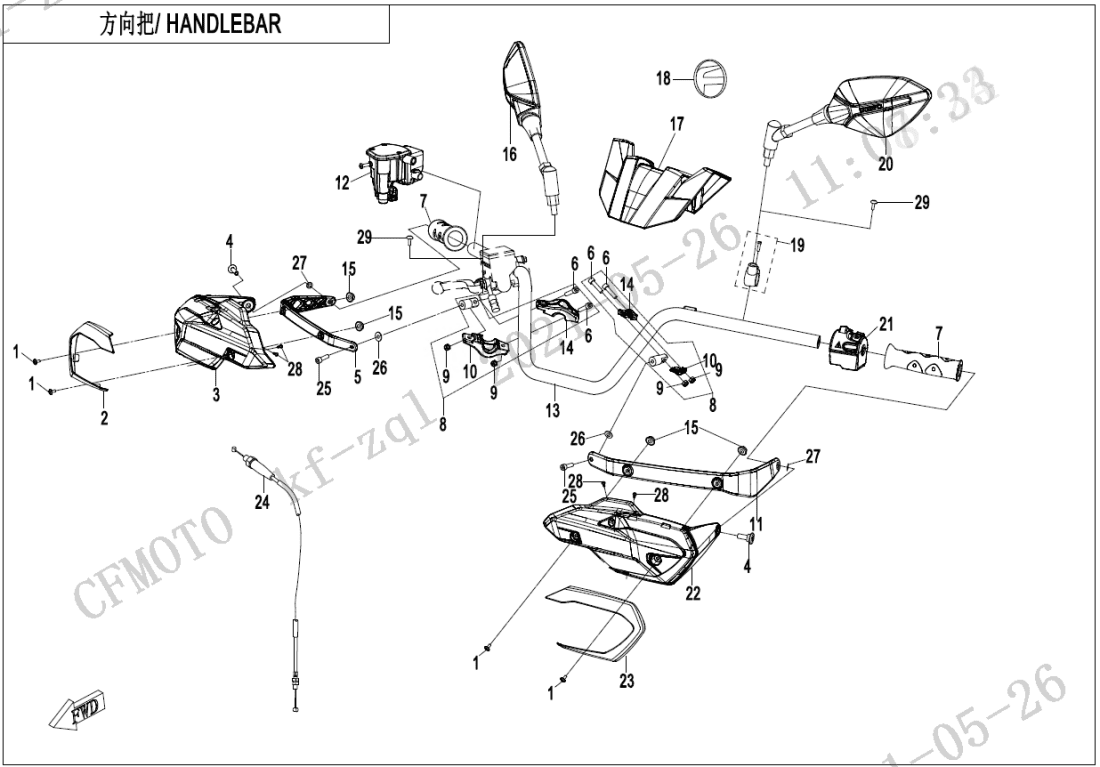 F10-1-V3 HANDLEBAR