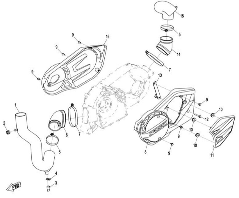 Chladící systém CVT + kryt