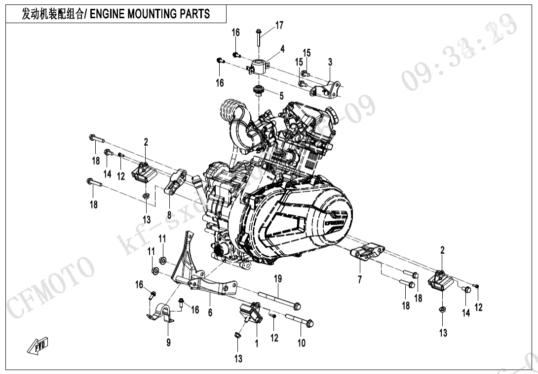 F00-1 ENGINE MOUNTING PARTS