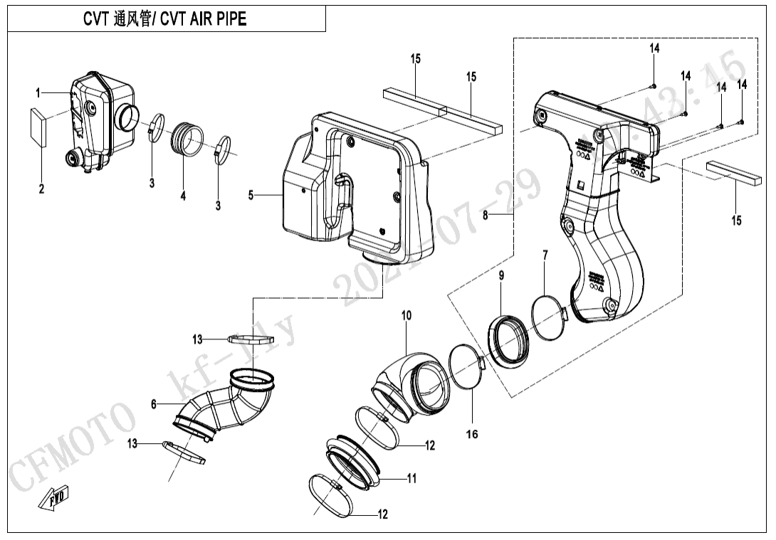 F00-2-V2 CVT AIR PIPE
