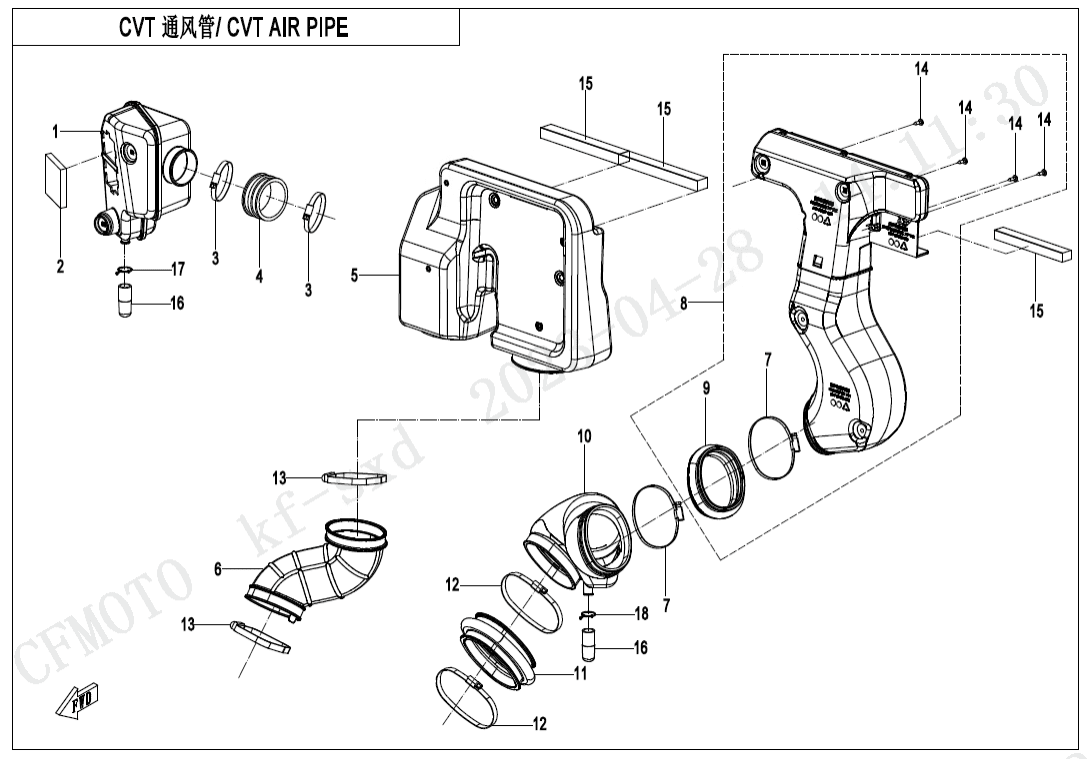 F00-2-V3 CVT AIR PIPE