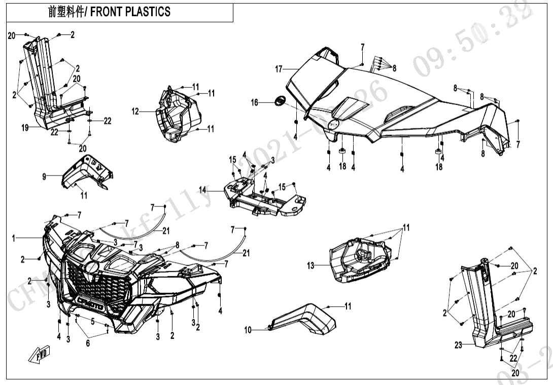 F04-1 FRONT PLASTICS