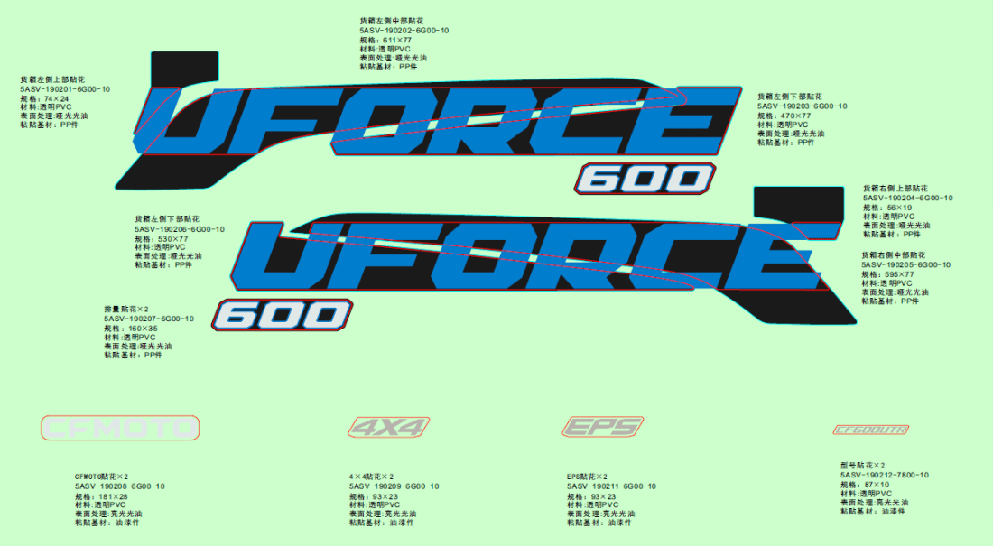 F19-1-A DECAL KITS(ROYAL BLUE)