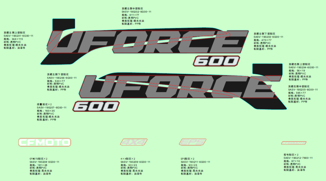 F19-1-B DECAL KITS(VELOCITY GREY)