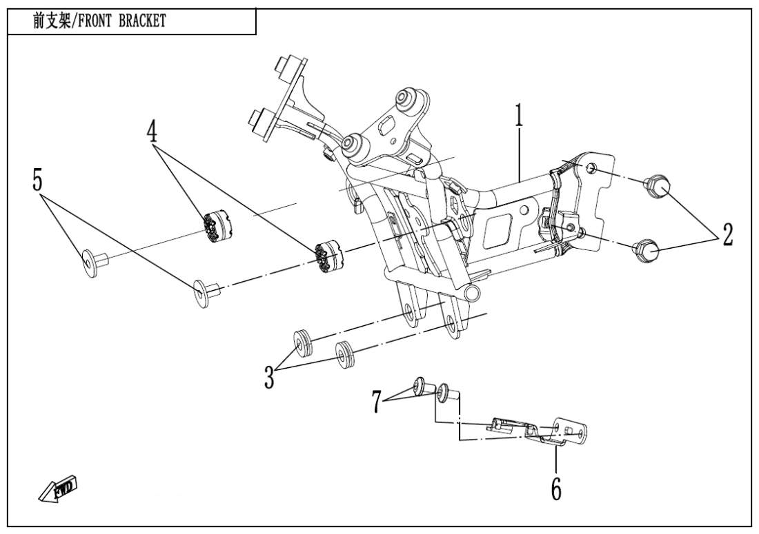 F03-3 FRONT BRACKET