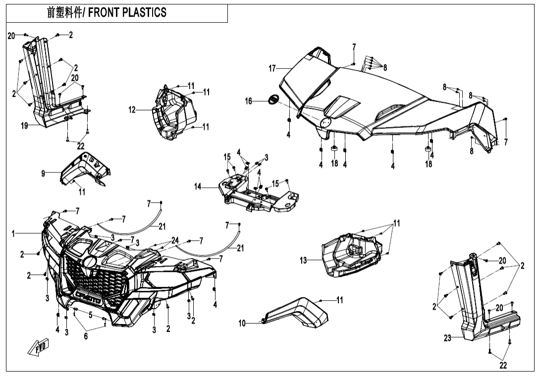 F04-1 FRONT PLASTICS