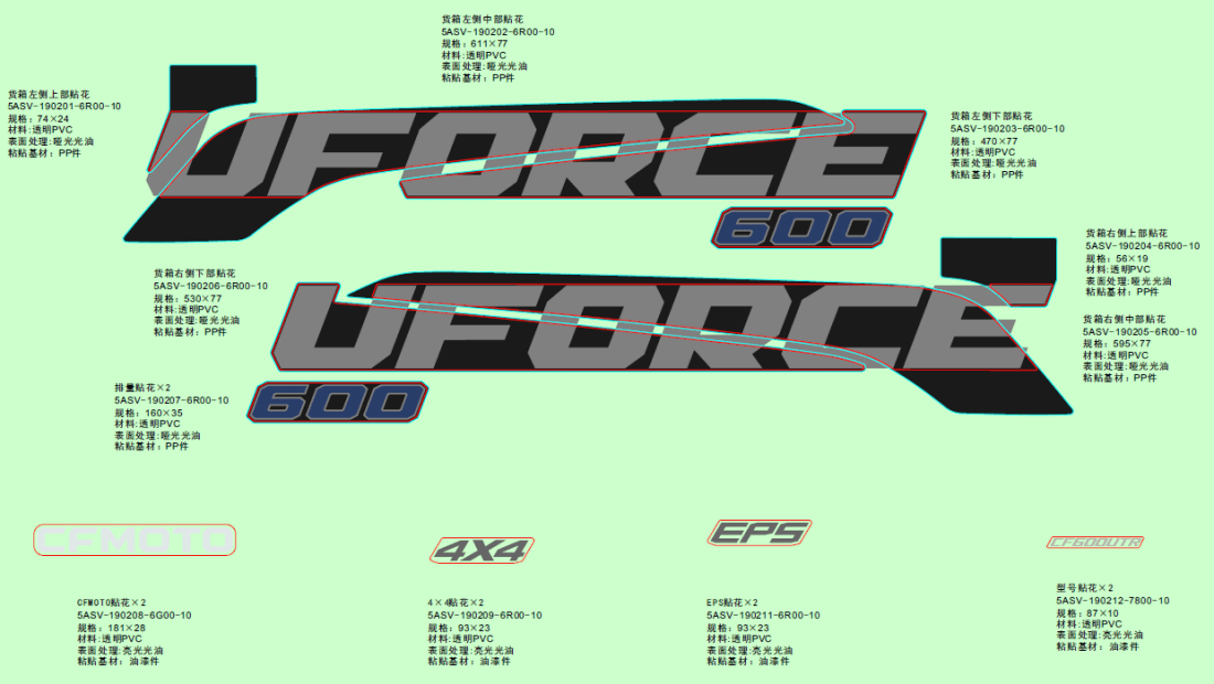 F19-1-A DECAL KITS(TWILIGHT BLUE)