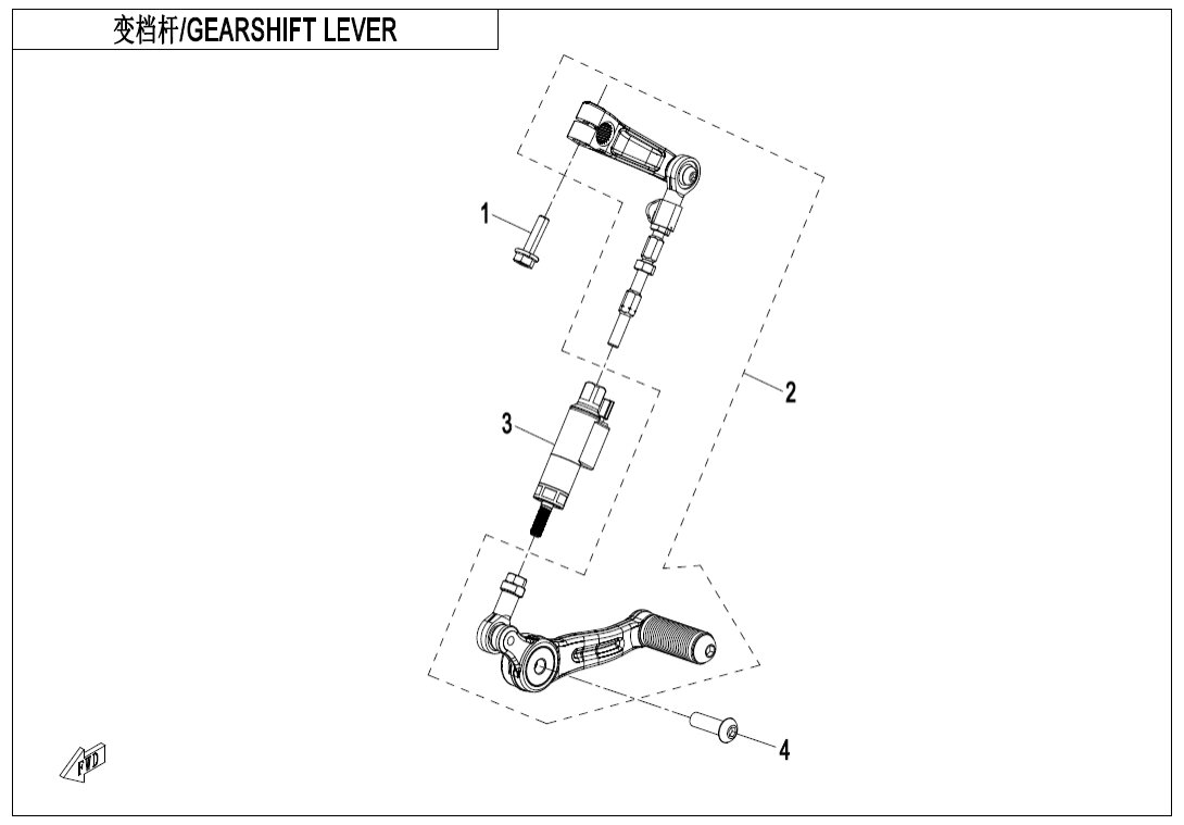 F14-2 GEARSHIFT LEVER