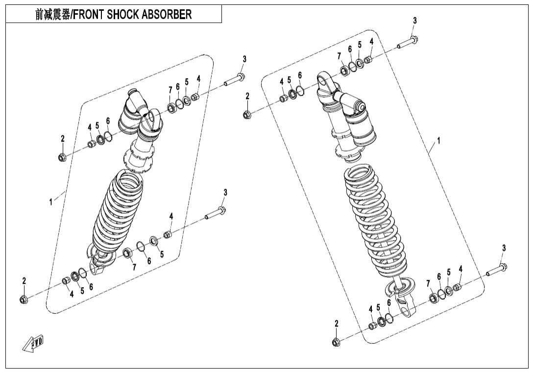 F05-2-E FRONT SHOCK ABSORBER(GAS,RUSSIA)