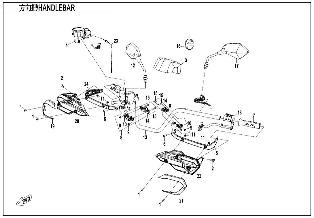 F10-1-A HANDLEBAR