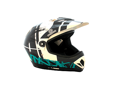 Motokrosová helma CFMOTO CFH38 - černá/bílá/modrá