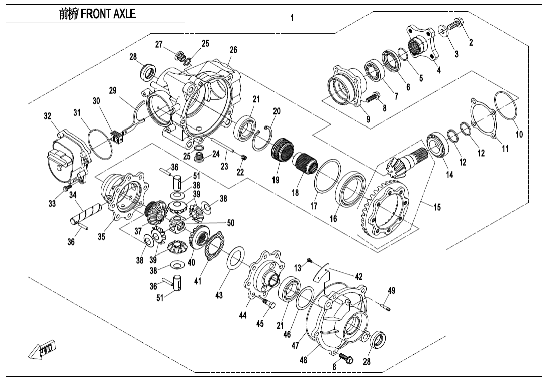 F31 FRONT AXLE
