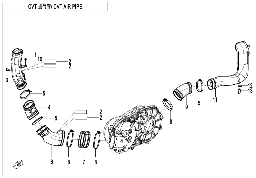 F00-2 CVT AIR PIPE
