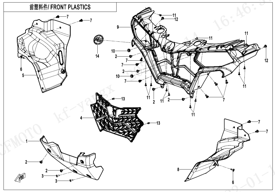 F04-1 FRONT PLASTICS