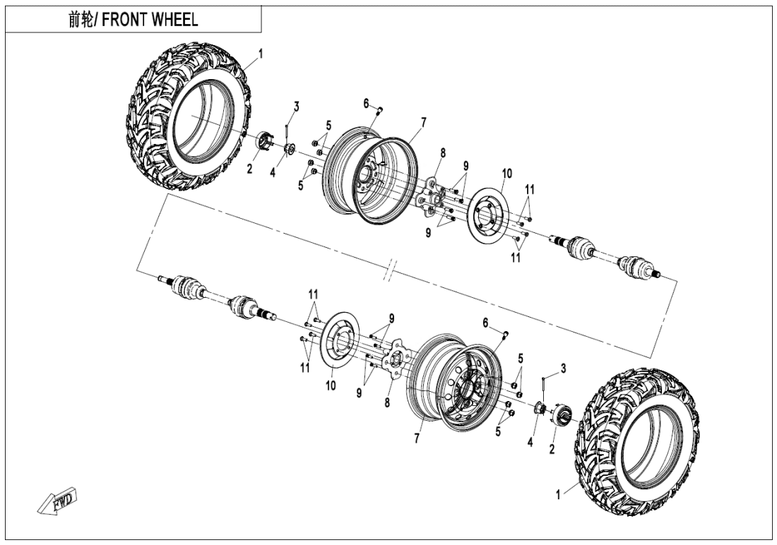 F07-B FRONT WHEEL(STEEL)