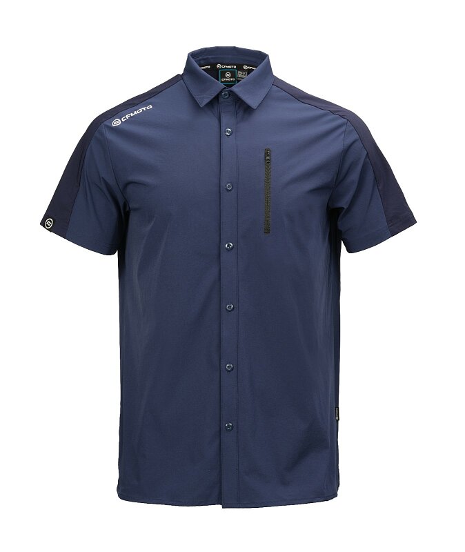 Pánská košile s krátkým rukávem CFMOTO (modrá), L