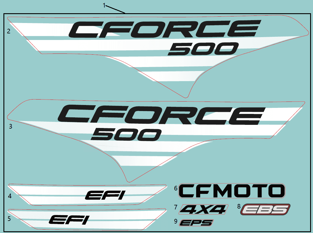 F19-1-E DECAL KITS(NA, MANGO ORANGE)