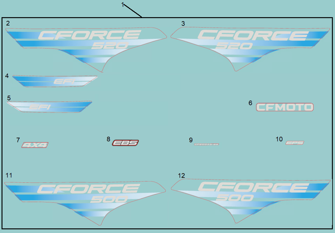 F19-1-H DECAL KITS(NA, CM EXPLORE BLUE,JET BLACK)