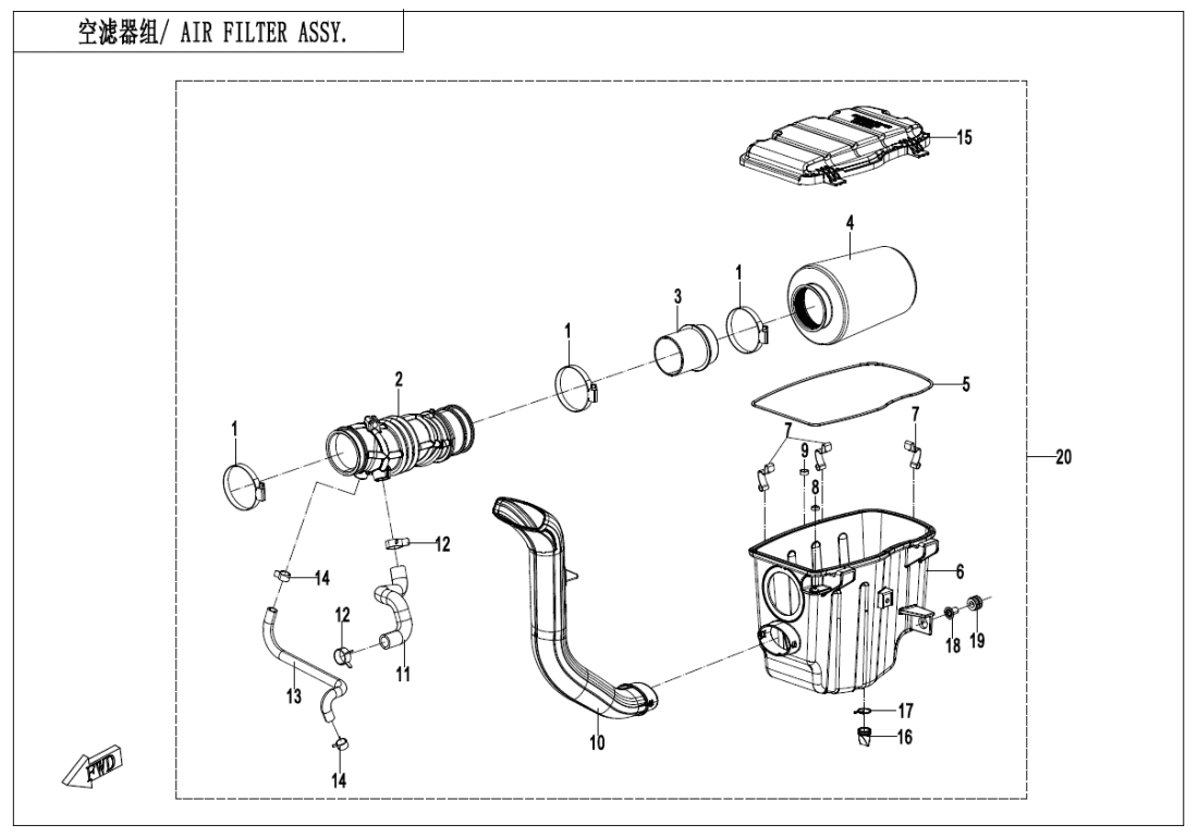 F41-A-V2 AIR FILTER ASSY(EU168)