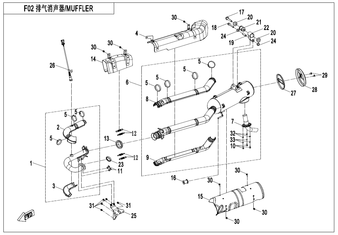 F02-A MUFFLER(INTERNATIONAL)