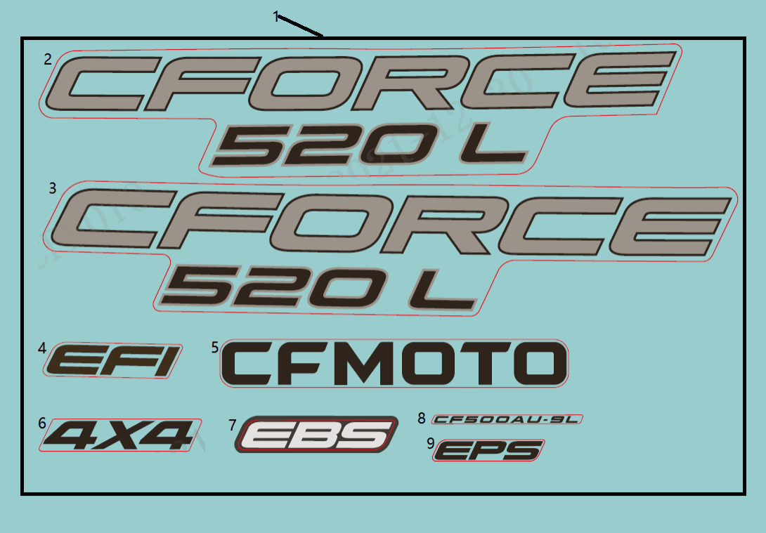 F19-1-B DECAL KITS(EU168, TRUE TIMBER CAMO)