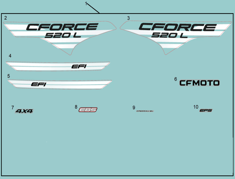 F19-1-E DECAL KITS(INTERNATIONAL, FORCE RED, LAVA ORANGE)
