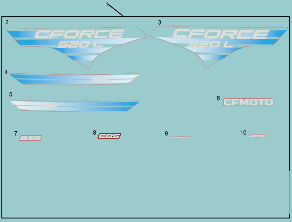 F19-1-H DECAL KITS(INTERNATIONAL, CM EXPLORE BLUE)