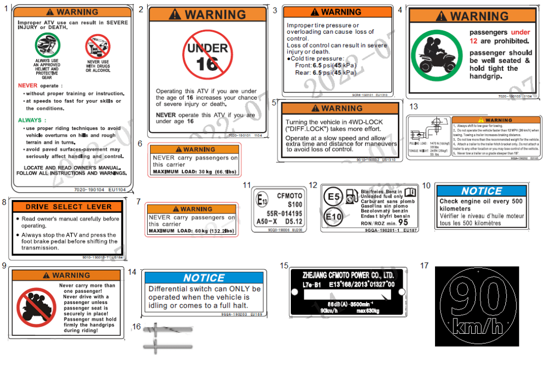 F19-2-A WARNING DECAL(EU168)