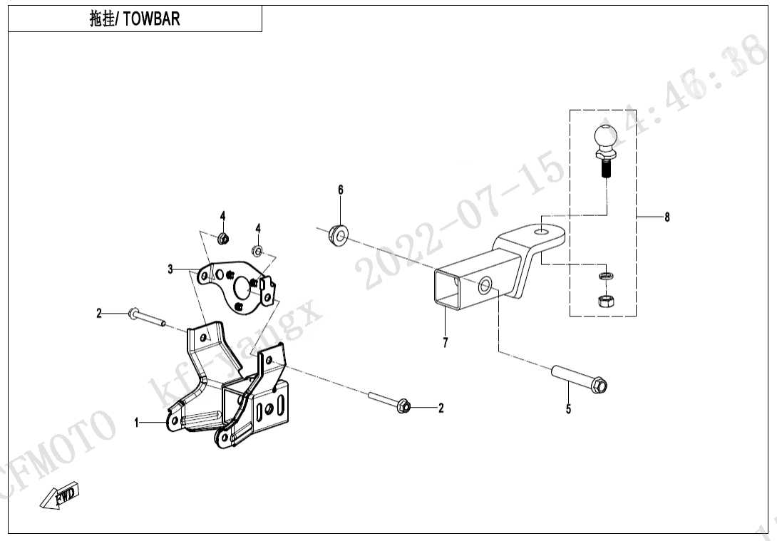 F40-B TOWBAR(BOLT CONNECTION)